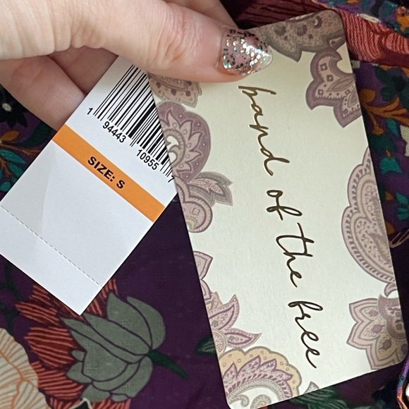 NWT Band of the Free MARGAUX PURPLE MIXED FLORAL MINI Ruffle Boho DRESS - Picture 6 of 11